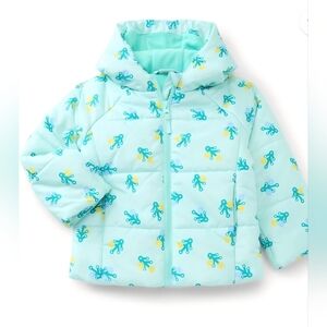 Toddler 4T Lego Light Green Puffer Jacket with Fun Print, NWT